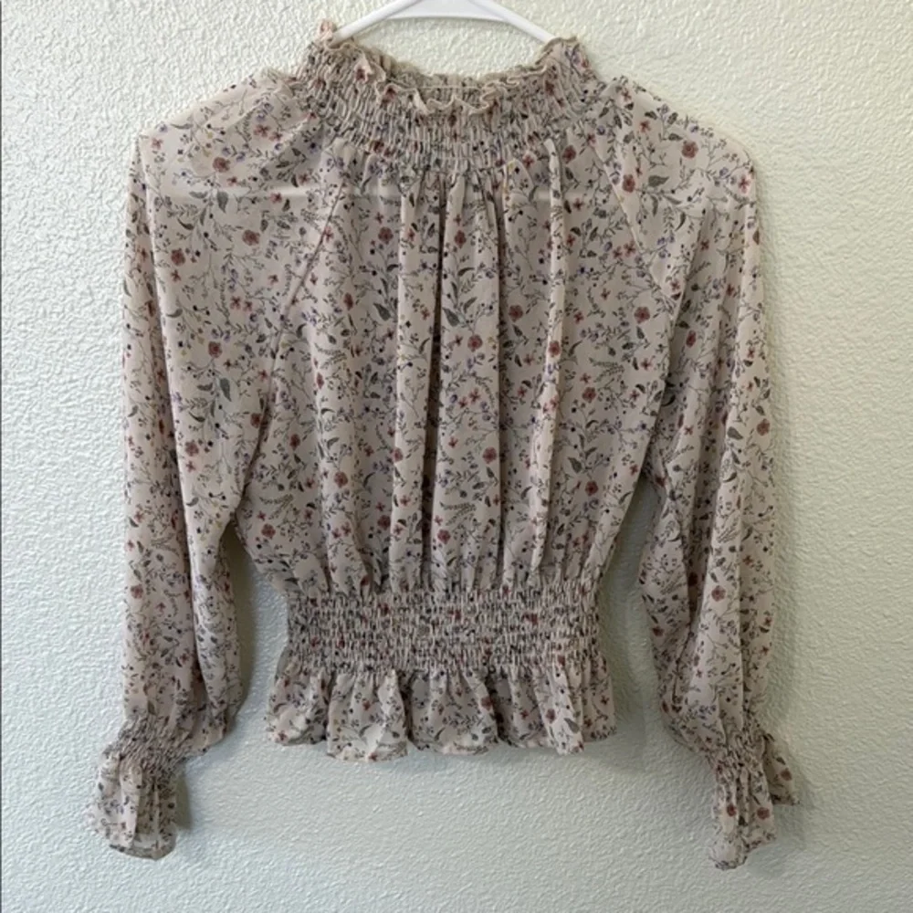 Fashion Nova Floral Long Sleeve Blouse XS - Picture 1 of 5